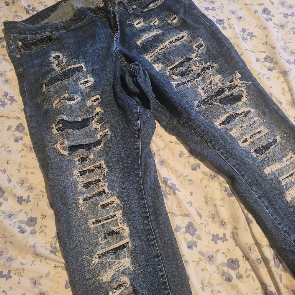 Torrid Premium ripped boyfriend jeans